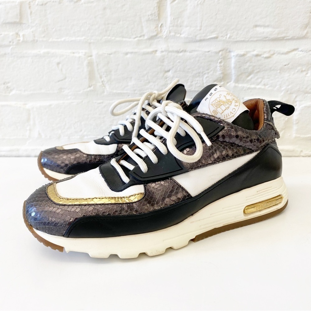 ESSEUTESSE || Air Sneaker Trainer Gold Metallic Black White 37 Luxury‎ Shoes